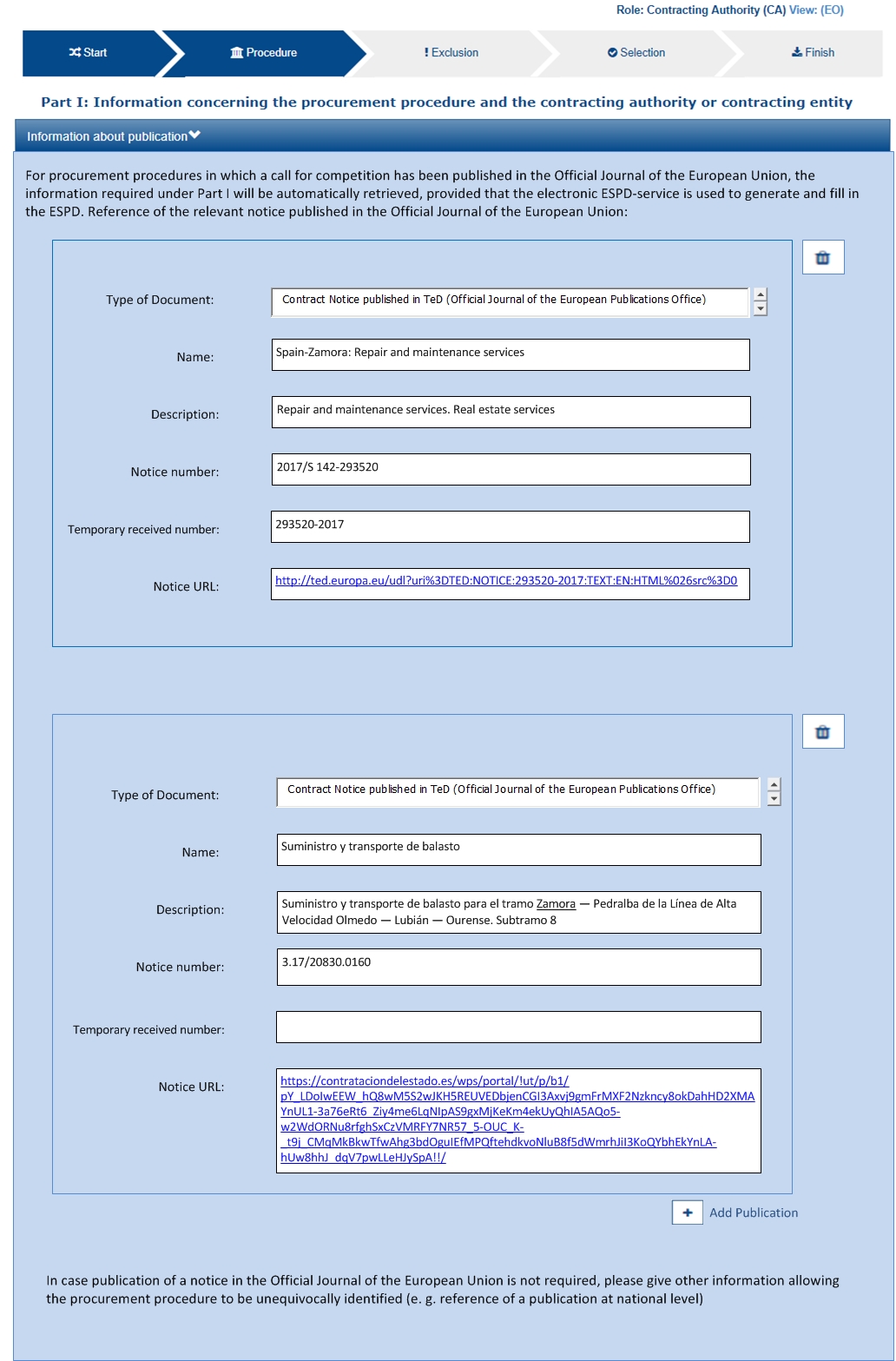 Publications mock-up