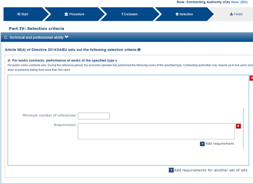 References' buyer REQUIREMENT(s) edition mock-up