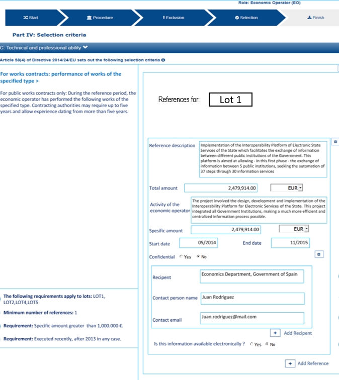 References' EO mock-up